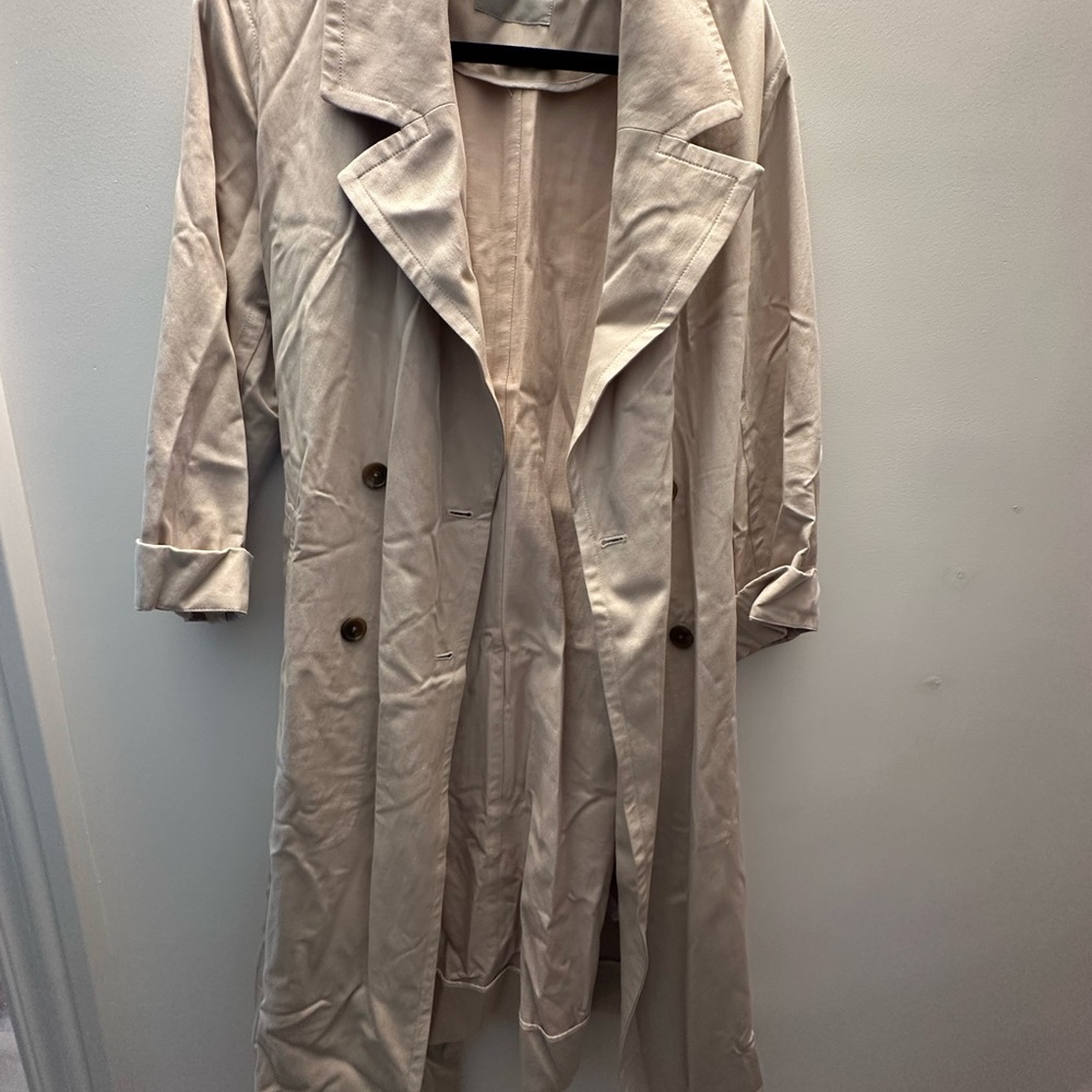 Everlane The Drape Trench Coat In Sandstone L - Picture 3 of 5